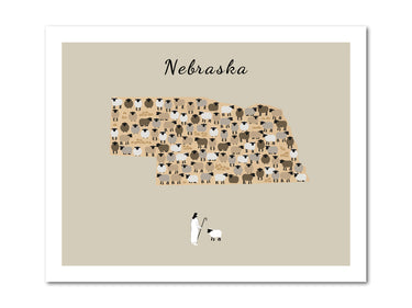 Lost Sheep from Nebraska Poster Print